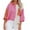 1-Hot Pink, variant on 2022 Fashion Spring Fall Shirts for Women Color Block V Neck Collared Tshirt Button Down Blouses Oversized Boyfriend Tops