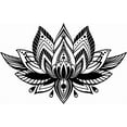 thumbnail image 2 of Black Mandala Wall Decal Lotus Room Flower Wall Sticker Preppy Room Sticker Decor Carved Bedroom Livingroom Room Decor 98x78 CM, 2 of 7