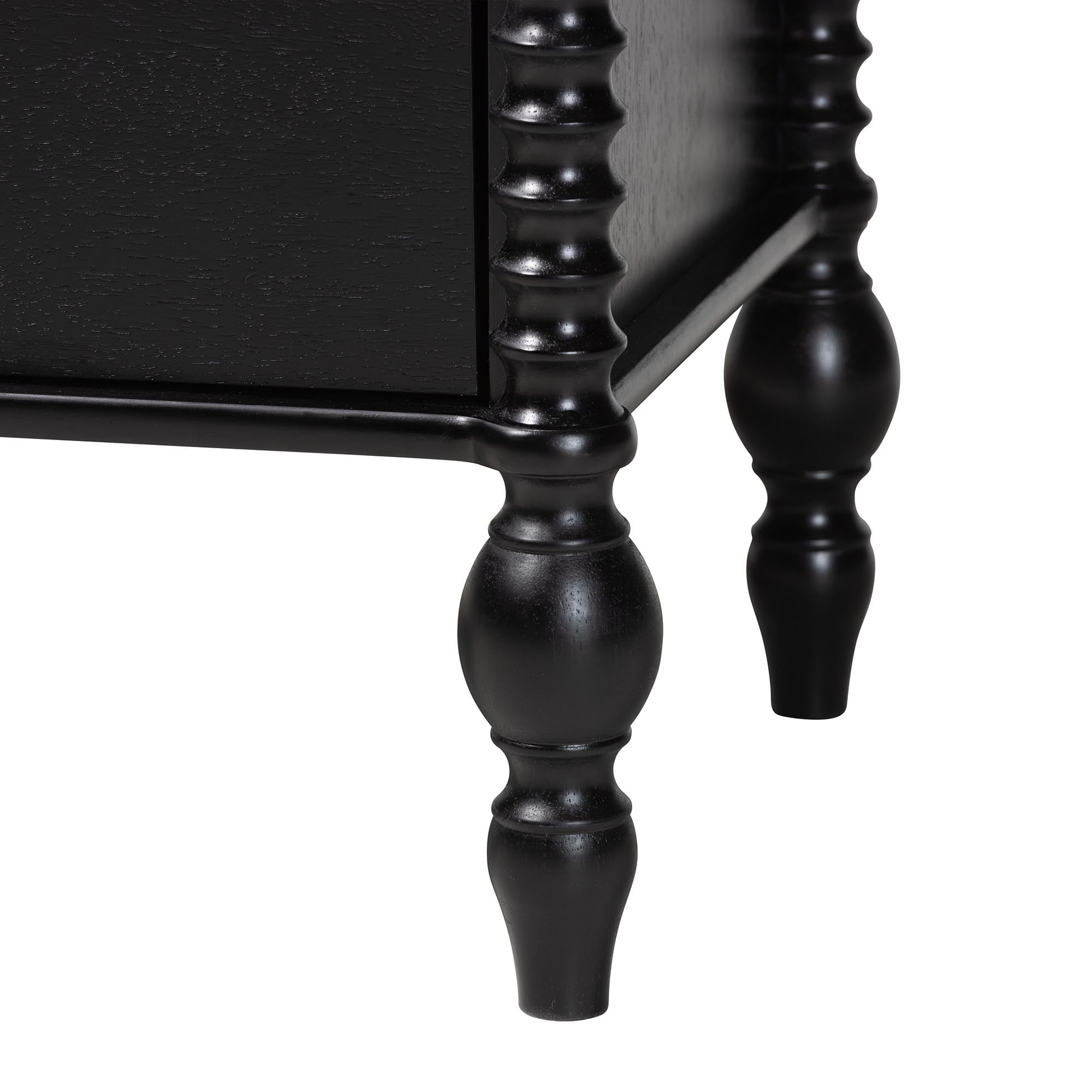 Baxton Studio Callison Farmhouse Dresser, 6-Drawer, Black