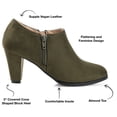 thumbnail image 4 of Journee Womens Sanzi Comfort Insole Inside Zip Block Heel Booties, Widths Available, 4 of 10