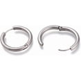 thumbnail image 3 of Small hoop earrings 201 Stainless steel hoop earrings 24mm for screen conch piercing jewelry Unisex (silver), 3 of 3