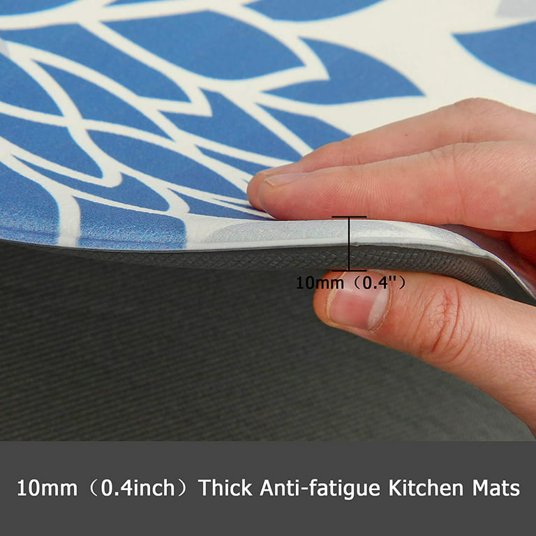 Findosom Anti-Fatigue Kitchen Rug Set of 2 Non-Slip 0.4 Thick Indoor  Kitchen Runner Rug and Mat Set Waterproof Comfort PVC Standing Mat for  Kitchen