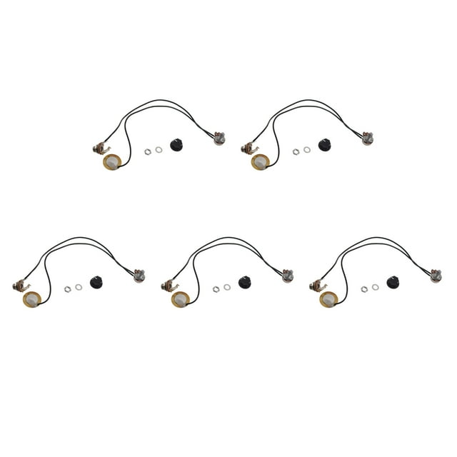 5 Piezas 27MM Guitar Pickup Piezo Transducer Amplificador Precableado con 6.35MM Salida Jack para Guitarra Acústica Ukulele Cigar Box Guitar