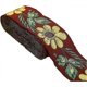 thumbnail image 1 of 7 Meters Sunflower Jacquard Ribbon Floral Embroidered Woven Trim Vintage Fabric (brown), 1 of 5