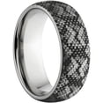 thumbnail image 3 of 8mm Half-Round Titanium Ring with a Laser Snake Skin Pattern, 3 of 3
