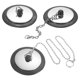 thumbnail image 1 of Juego de 1 tapón de desagüe para bañera de 1.69", tapón de fregadero de goma universal, bloqueador plateado, 1 of 6