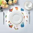 thumbnail image 5 of IAUYY Set of 4 Round Placemats for Dining Tables Heat-Resistant and Wear-Resistant DIY Printing Design Table Placemats，Applicable for Christmas Cute Illustration Style, 5 of 7