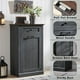 thumbnail image 3 of Armario inclinable para papelera IFGET Farmhouse, gris oscuro, 3 of 6