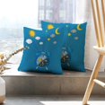 thumbnail image 6 of LALILO Throw Pillow Covers Clock With Day Night Clock Blue Sky Cushion Cover 18" x 18", 2 Pack, 6 of 6