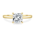thumbnail image 2 of 3.00Ct Princess Lab-grown diamond Engagement Ring, Hidden Halo & Cathedral Setting, 14K Yellow Gold, 2 of 7
