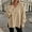 Khaki, variant on WIZUTIZ Women's V-Neck Side Slit Long Sleeve Sweatshirt Casual Fall Fashion Pullover Solid Color Polyester Blend Trendy Top