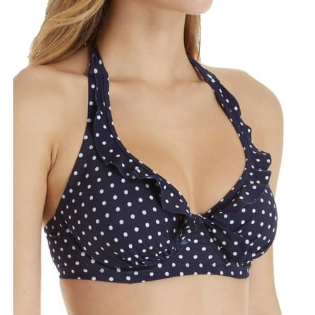 - Women's Pour Moi 3902 Hot Spots Halter Underwire Bikini Swim Top