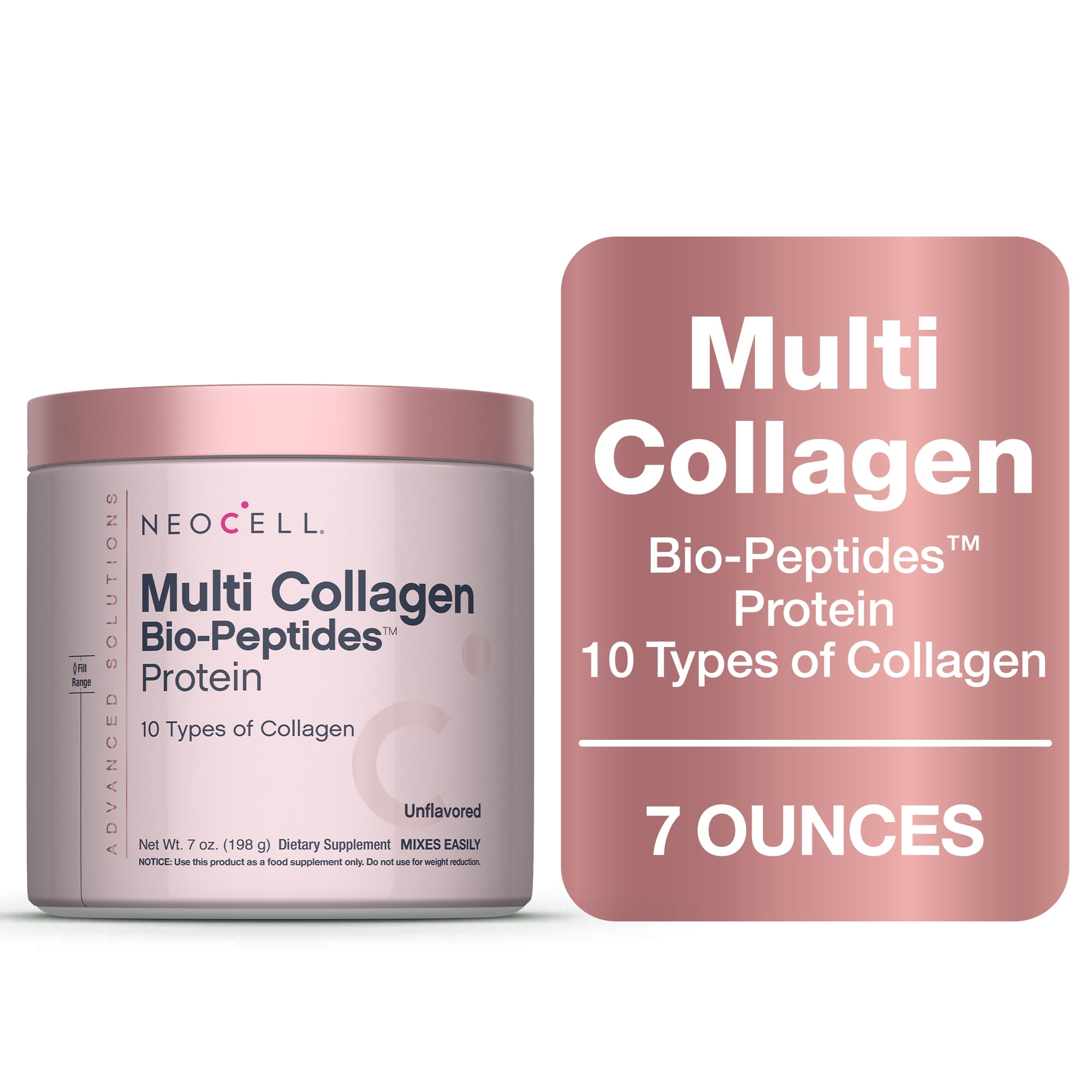 NeoCell Multi Collagen Powder for Bone & Joint Health - 7 oz UnFlavored