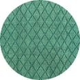 thumbnail image 1 of Ahgly Company Machine Washable Indoor Round Abstract Turquoise Blue Modern Area Rugs, 5' Round, 1 of 4