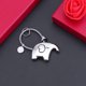 thumbnail image 2 of 2pcs Elephants Design Couple Keychains Metal Fashion Key Rings Lovers Key Chain Gift for Birthday (Light Golden+Silver), 2 of 3