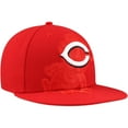 thumbnail image 3 of Men's New Era Red Cincinnati Reds Shadow Logo 59FIFTY Fitted Hat, 3 of 5