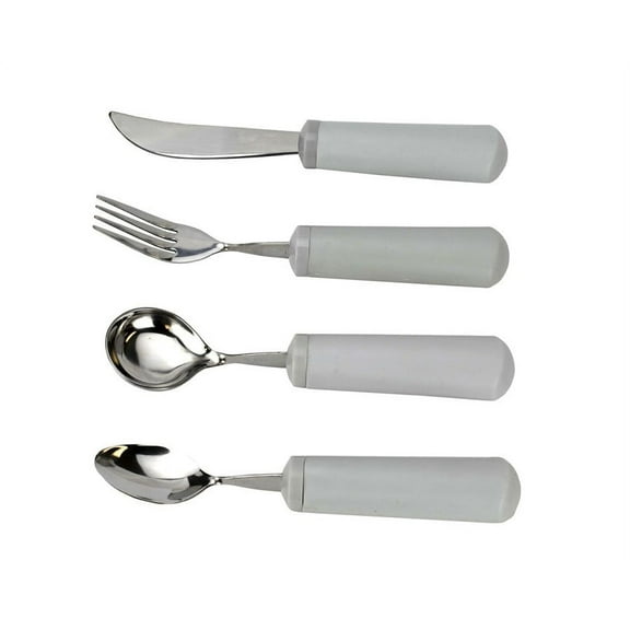 None Weighted Right-Handed Soup Spoon With Comfort Grip, 8 Oz