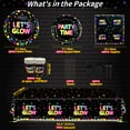 thumbnail image 2 of 458 Pcs Glow Party Supplies - Include Balloons, Banner, Glow Sticks, Tableware and Tablecloths for Neon Party Decorations, Serves 20, 2 of 8