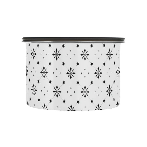 Hexagram Snowflake Airtight Coffee Bean Canister 17oz Food Storage Containers with Lids For Gournd, Tea, Sugar, Flour, Rice, Cereal, Candy Cookie Jar