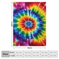 thumbnail image 4 of COMIO  Rainbow Tie Dye Blankets and Throws Spiral Psychedelic Pattern Boho Rainbow Blanket Lightweight Blanket, 4 of 6