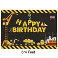 thumbnail image 2 of Construction Theme Birthday Party Photography Backdrop - Dump Truck Birthday Background Cake Table Boy Birthday Decorations, 2 of 3