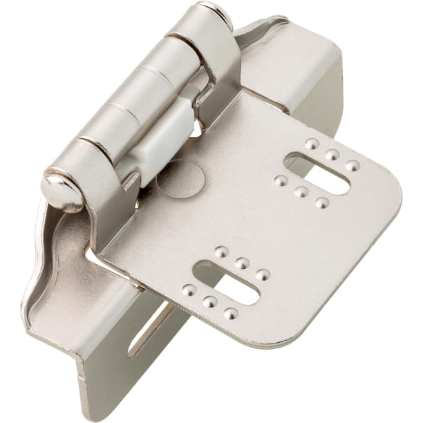 Franklin Brass H01911K-SN-B Bisagra superpuesta de 1/4" con cierre automático y semienvoltura, níquel satinado, paquete de 10