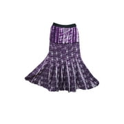 Mogul Women's Maxi Skirt Purple Printed Summer Boho Gypsy Hippie Skirts