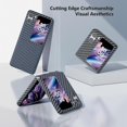 thumbnail image 3 of For Oppo Find N2 Flip 5g Cell Phone Case Carbon Fiber Texture Leather+pc Folding Cover, 3 of 5