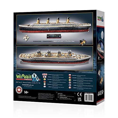 WREBBIT 3D - Puzzle 3D Titanic - 440 pièces 