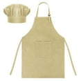 thumbnail image 1 of TOPTIE Cotton Canvas Kids Cooking Aprons and Chef Hat Set, 1 of 7