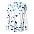 thumbnail image 6 of Craaazy Valentine T-Shirts for Women Casual Long Sleeve Heart Printed Tops Fashion Round Neck Shirts Gifts, 6 of 6