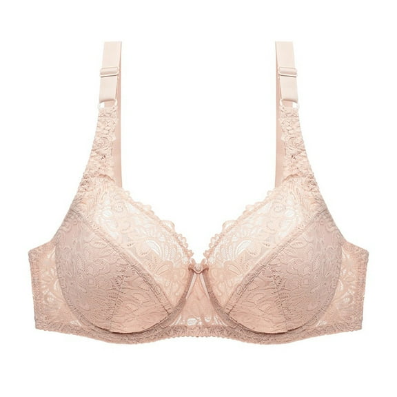 XFLWAM Women's Lace Underwire Bra Sheer See Through Bras Unpadded Ultra Thin Clear Underwear Comfy Support Lace Bra Trendy Push up Lift Seamless Bra