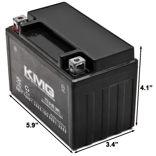 KMG Battery for Suzuki 650 GSX650F 2008-2011 YTX9-BS Sealed Maintenance Free Battery High Performance 12V SMF OEM Replacement Powersport Motorcycle ATV Scooter Snowmobile