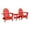 Bright Red, variant on DuroGreen Adirondack Chair Set Made with All-Weather Tangent lumber, 2 Chairs, 1 Side Table, Oversized, High End Patio Furniture for Porch, Lawn, or Deck, No Maintenance, , Teak