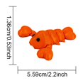 thumbnail image 3 of Tiny 3D Printed Animals Cute Desk Decor 2.2 Inch 3D Printed Squeeze Relaxation Toys Small Shelf Decor for Home Office Gaming Setup, 1 Pack, 3 of 6