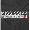 thumbnail image 2 of Mississippi Map Shape Established Men's Graphic T Shirt Tees Brisco Brands X, 2 of 6