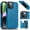 Blue*, variant on Dteck for iPhone 16 Pro Max Wallet Case with Card Holder, Classic PU Leather Kickstand Card Slots Case, Double Magnetic Clasp and Durable Shockproof Cover, White