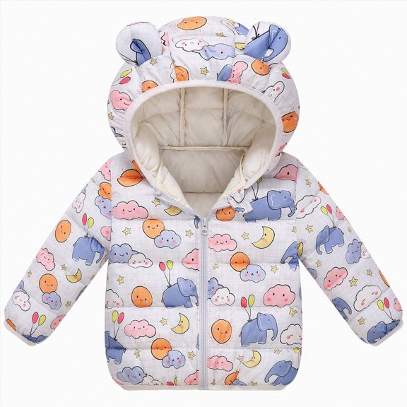 Linfrsh Girl Winter Coat Toddler Winter Jacket Baby Boy Coat Light Boys Coats Girls Snow Fleece Jackets (Light Blue,5-6 Years)