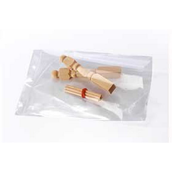 Open-End Flat Poly Bags, 7" x 16", 1 Mil Clear LDPE (Laddawn), Meets FDA/USDA Specifications - Case of 1,000