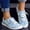 Blue, variant on YOUYEDIAN Sneakers for Women Fashion Floral Print Round Toe Versatile Slip On Flats Casual Canvas Comfy Walking Shoes
