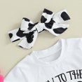 thumbnail image 5 of Bagilaanoe 3pcs Newborn Baby Girl Shorts Set Short Sleeve Print T Shirt Tops + Tassel Shorts + Headband 3M 6M 12M 18M Infant Casual Summer Clothes, 5 of 9