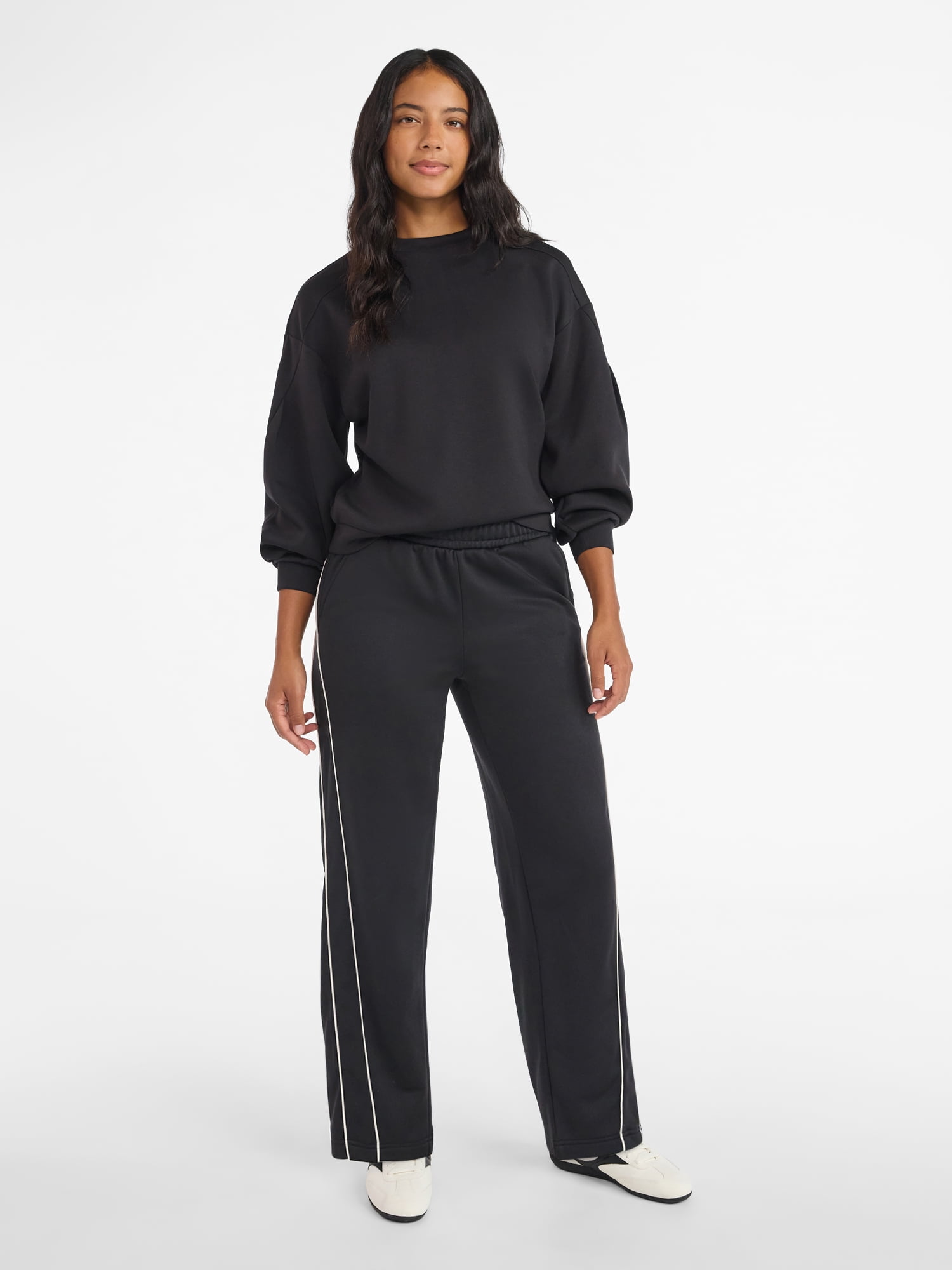 Avia Women's Luxe Fleece Crewneck Sweatshirt, Sizes XS-XXXL