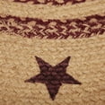 thumbnail image 6 of VHC Brands Burgundy Tan Jute Rug Half Circle Stencil Stars w/Pad 16.5x33, 6 of 6