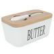 thumbnail image 1 of Envase de comida, recipiente de mantequilla con caja de madera para mantequilla, soporte para mantequilla, características líderes en su clase, 1 of 9