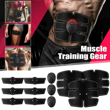 - ABS Stimulator Training, Buttocks Arms Abdominal Muscle Trainer Smart Body Building Fitness Ab Core Toners Work Out