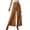 a-4Khaki1, variant on Womens Solid Color High Waisted Wide Leg Pants With Bow Tie Waist Front Slit Details For Office Business Casual Daily Work Wear White