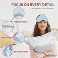 thumbnail image 4 of Antifaz para dormir, suave venda para los ojos para dormir para mujeres, cubierta para sombra de ojos con gomas para el pelo de satén y diadema, regalo de boda, 4 of 5