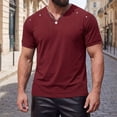 thumbnail image 2 of TIANZEN 2026 Summer Men's Casual Solid Color Long Sleeved V Neck T Shirt For Outerwear 3xlt Shirts for Men Big And Tall, 2 of 8