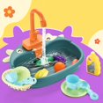 thumbnail image 2 of Sink Toy Set Assorted 16PCS Electric Kitchen Sink Playset Dishwasher Pretend Toy, 2 of 10