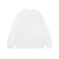 thumbnail image 1 of Blusas y camisas de manga larga con cuello redondo para hombre, informales, lisas, empalmadas, de manga larga, de alta elasticidad, que mantienen el calor, top de algodón para hombre, 1 of 5